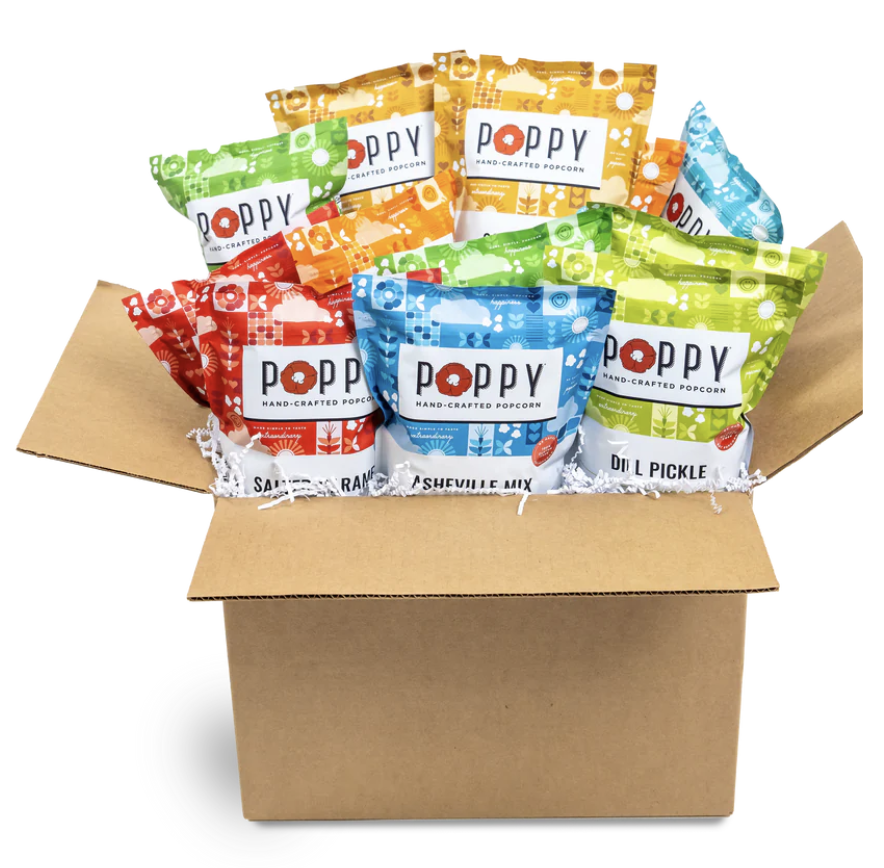 Poppy Hand-Crafted Popcorn in Asheville, NC is a great gift for the mamas and motherly figures in your life